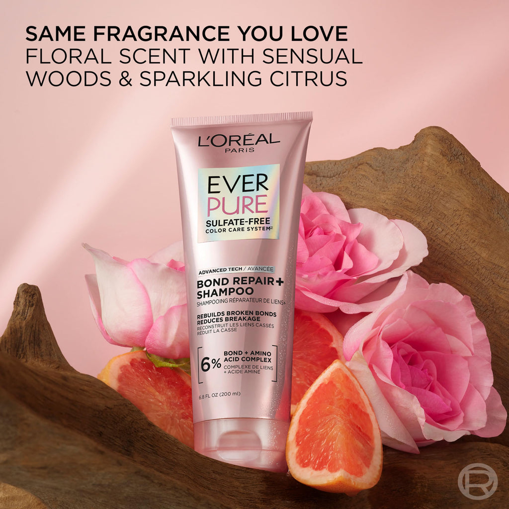 L'Oréal Paris EverPure Sulfate Free Bond Repair+ Shampoo with Bond + Amino Acid Complex 200ml