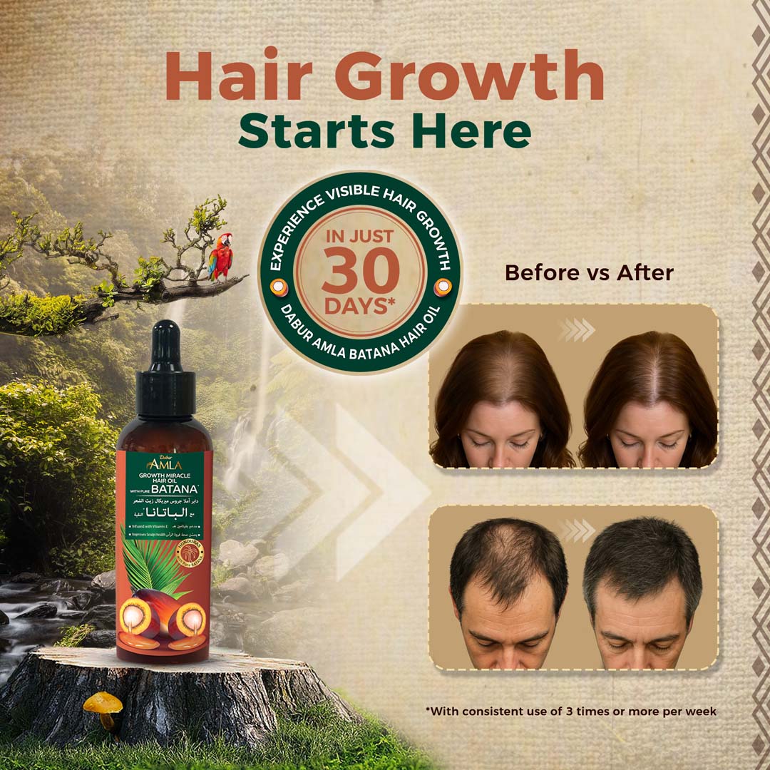 Dabur Amla Pure Batana Growth Miracle Hair oil 90ml