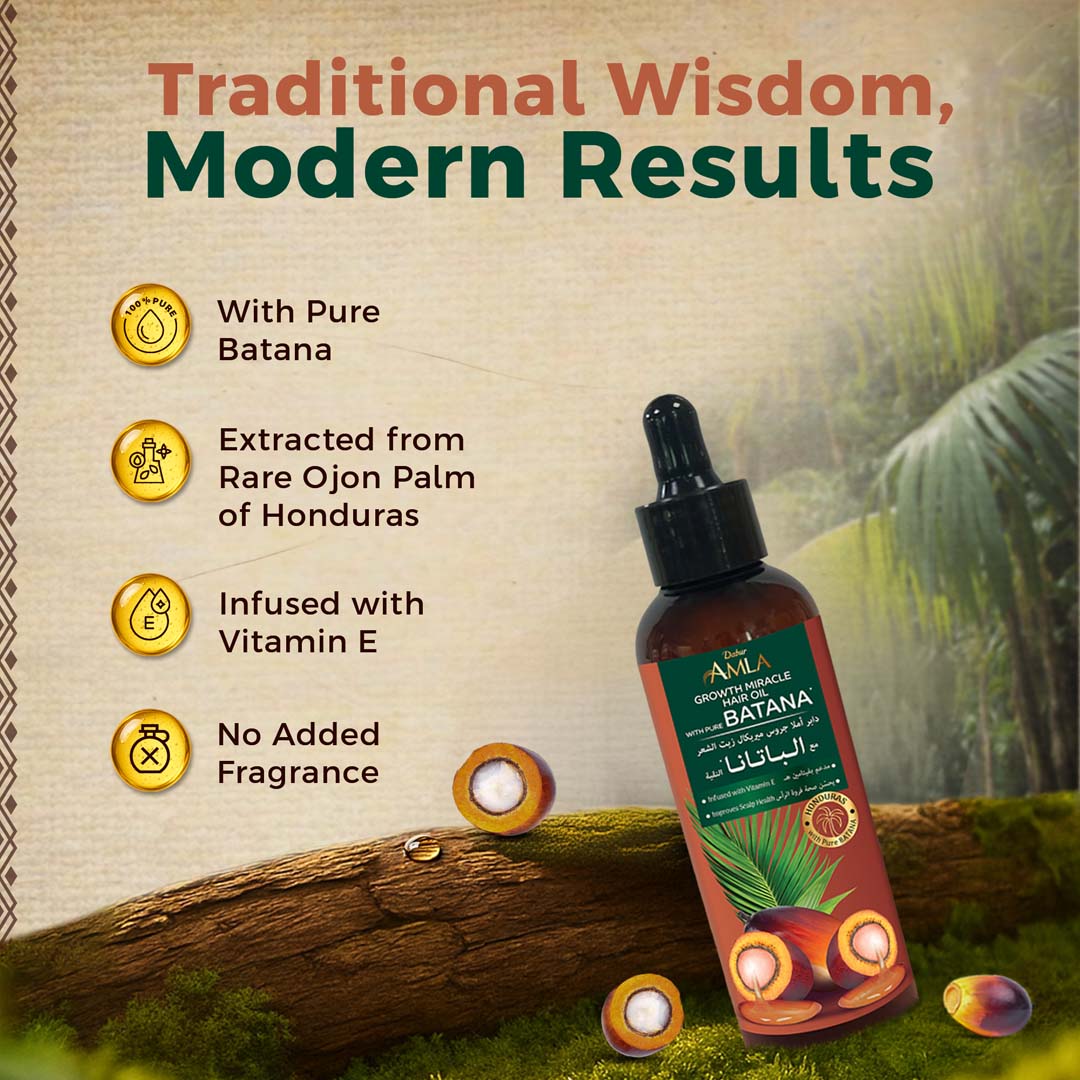 Dabur Amla Pure Batana Growth Miracle Hair oil 90ml
